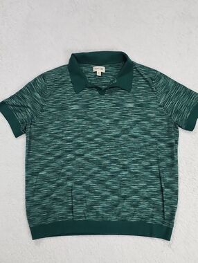 Open Edit Space Dye Johnny Collar Polo Sweater